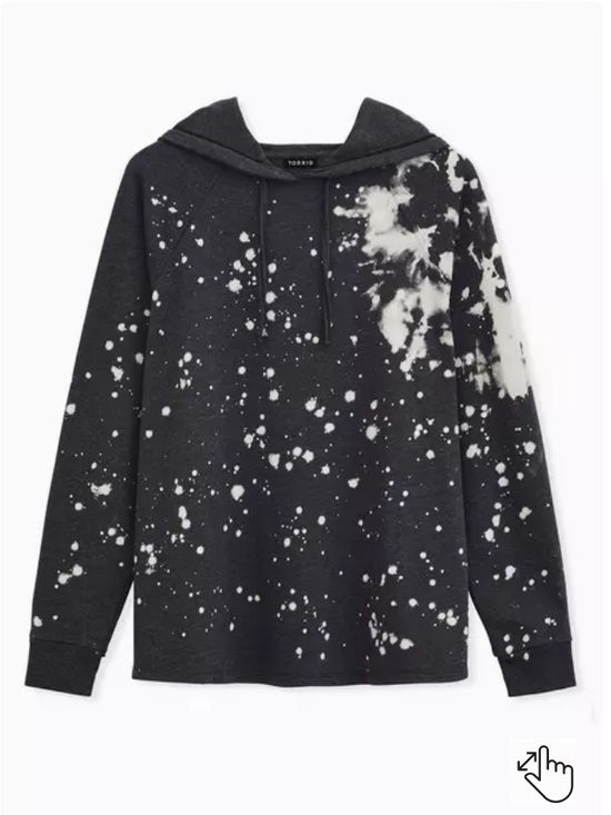 torrid Sweaters - Torrid Black Splatter Hoodie tye dye NWT